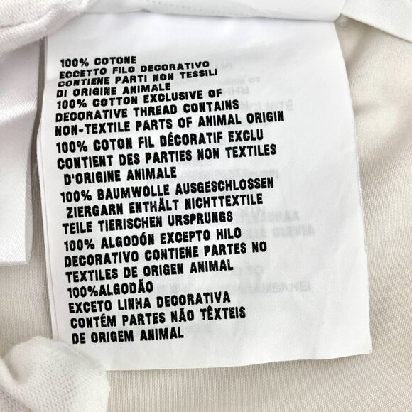 Miu Miu White Cropped Cotton Long Sleeve Shirt Logo Embroidery Single Breasted S - Picture 9 of 9